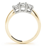 Oval Trilogy Diamond Ring in Gold & in 10K/14K gold and platinum with certified lab-grown or natural diamonds