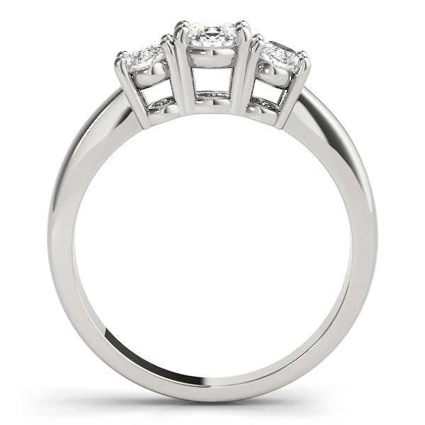 Oval Trilogy Diamond Ring in Gold & in 10K/14K gold and platinum with certified lab-grown or natural diamonds
