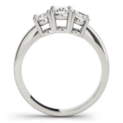 Oval Trilogy Diamond Ring in Gold & in 10K/14K gold and platinum with certified lab-grown or natural diamonds