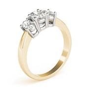 Oval Trilogy Diamond Ring in Gold & in 10K/14K gold and platinum with certified lab-grown or natural diamonds