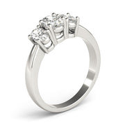 Oval Trilogy Diamond Ring in Gold & in 10K/14K gold and platinum with certified lab-grown or natural diamonds