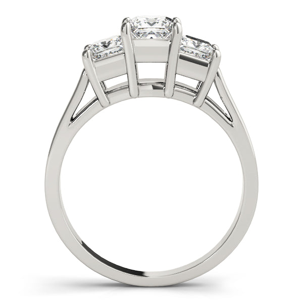Statement Three-Stone Princess Diamond Engagement Ring in 10K/14K gold and platinum with certified lab-grown or natural diamonds