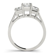 Statement Three-Stone Princess Diamond Engagement Ring in 10K/14K gold and platinum with certified lab-grown or natural diamonds