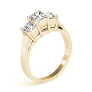 Statement Three-Stone Princess Diamond Engagement Ring in 10K/14K gold and platinum with certified lab-grown or natural diamonds