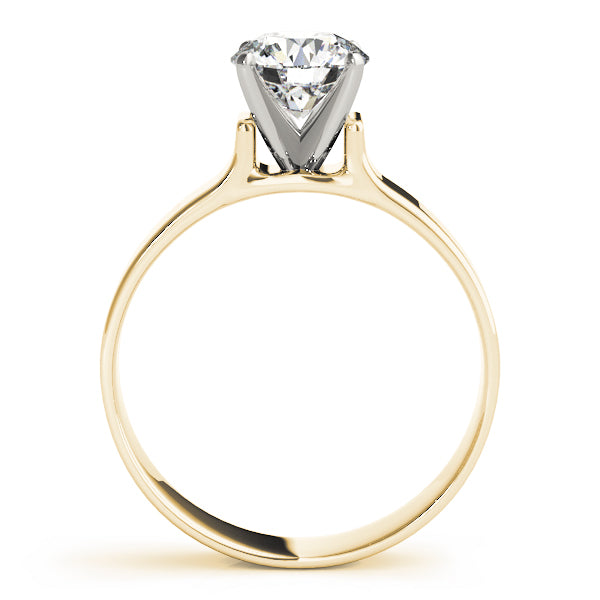 Lustrous Solitaires Round Diamond Engagement Ring in 10K/14K gold and platinum with certified lab-grown or natural diamonds
