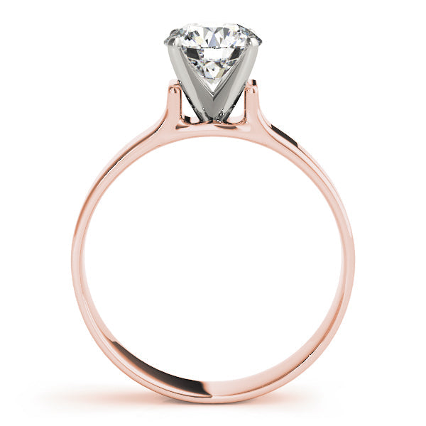 Lustrous Solitaires Round Diamond Engagement Ring in 10K/14K gold and platinum with certified lab-grown or natural diamonds