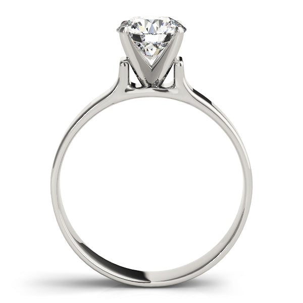 Lustrous Solitaires Round Diamond Engagement Ring in 10K/14K gold and platinum with certified lab-grown or natural diamonds