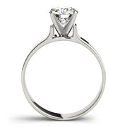 Lustrous Solitaires Round Diamond Engagement Ring in 10K/14K gold and platinum with certified lab-grown or natural diamonds