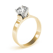 Lustrous Solitaires Round Diamond Engagement Ring in 10K/14K gold and platinum with certified lab-grown or natural diamonds