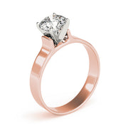 Lustrous Solitaires Round Diamond Engagement Ring in 10K/14K gold and platinum with certified lab-grown or natural diamonds