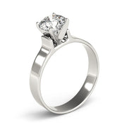 Lustrous Solitaires Round Diamond Engagement Ring in 10K/14K gold and platinum with certified lab-grown or natural diamonds
