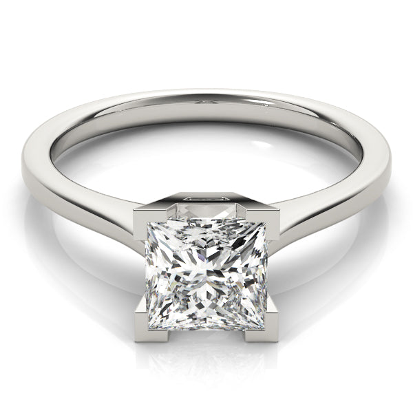 Refined Solitaires Princess Diamond Engagement Ring in 10K/14K gold and platinum with certified lab-grown or natural diamonds