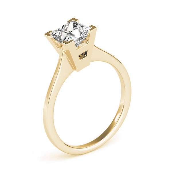Refined Solitaires Princess Diamond Engagement Ring in 10K/14K gold and platinum with certified lab-grown or natural diamonds