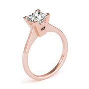 Refined Solitaires Princess Diamond Engagement Ring in 10K/14K gold and platinum with certified lab-grown or natural diamonds