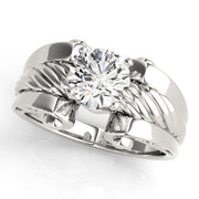 Dazzling Solitaires Any Shape Round Diamond Engagement Ring in 10K/14K gold and platinum with certified lab-grown or natural diamonds