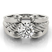 Dazzling Solitaires Any Shape Round Diamond Engagement Ring in 10K/14K gold and platinum with certified lab-grown or natural diamonds