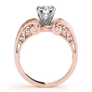 Dazzling Solitaires Any Shape Round Diamond Engagement Ring in 10K/14K gold and platinum with certified lab-grown or natural diamonds