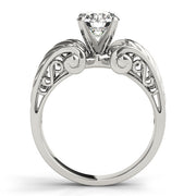 Dazzling Solitaires Any Shape Round Diamond Engagement Ring in 10K/14K gold and platinum with certified lab-grown or natural diamonds