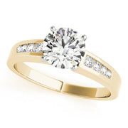 Devoted Channel-Set Round Diamond Engagement Ring in 10K/14K gold and platinum with certified lab-grown or natural diamonds
