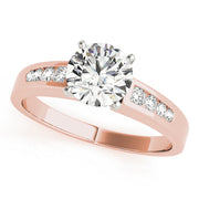 Devoted Channel-Set Round Diamond Engagement Ring in 10K/14K gold and platinum with certified lab-grown or natural diamonds
