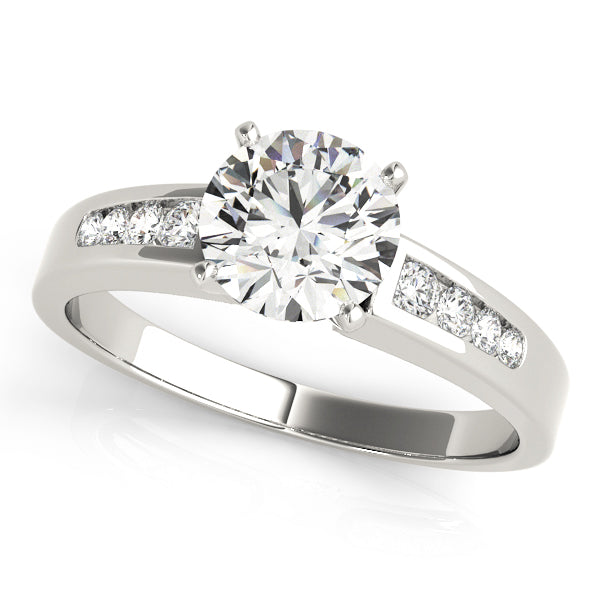 Devoted Channel-Set Round Diamond Engagement Ring in 10K/14K gold and platinum with certified lab-grown or natural diamonds