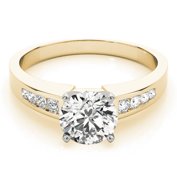 Devoted Channel-Set Round Diamond Engagement Ring in 10K/14K gold and platinum with certified lab-grown or natural diamonds
