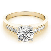 Devoted Channel-Set Round Diamond Engagement Ring in 10K/14K gold and platinum with certified lab-grown or natural diamonds