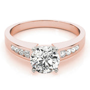 Devoted Channel-Set Round Diamond Engagement Ring in 10K/14K gold and platinum with certified lab-grown or natural diamonds