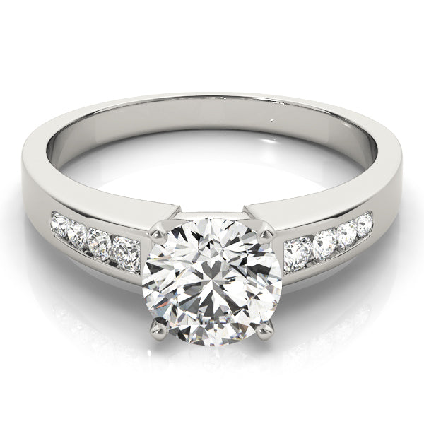 Devoted Channel-Set Round Diamond Engagement Ring in 10K/14K gold and platinum with certified lab-grown or natural diamonds
