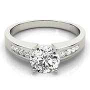 Devoted Channel-Set Round Diamond Engagement Ring in 10K/14K gold and platinum with certified lab-grown or natural diamonds