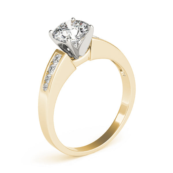 Devoted Channel-Set Round Diamond Engagement Ring in 10K/14K gold and platinum with certified lab-grown or natural diamonds