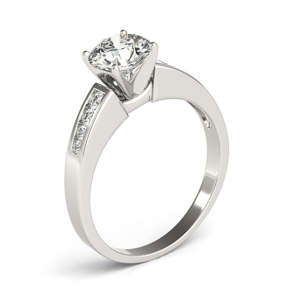 Devoted Channel-Set Round Diamond Engagement Ring in 10K/14K gold and platinum with certified lab-grown or natural diamonds