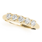Prong Set Half Eternity Ring in 10K/14K gold and platinum with certified lab-grown or natural diamonds