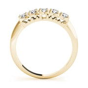 Prong Set Half Eternity Ring in Gold & Platinum