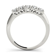 Prong Set Half Eternity Ring in Gold & Platinum