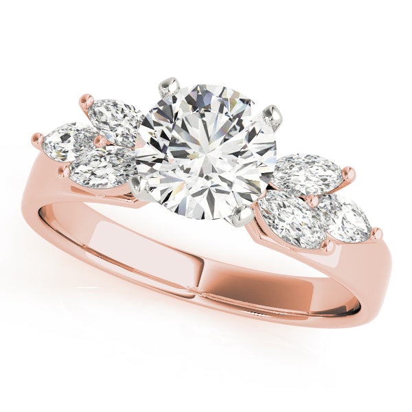 Classic Fancy Shape Marquise Diamond Engagement Ring in 10K/14K gold and platinum with certified lab-grown or natural diamonds