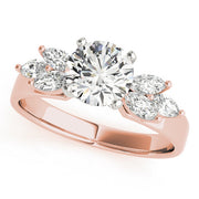 Classic Fancy Shape Marquise Diamond Engagement Ring in 10K/14K gold and platinum with certified lab-grown or natural diamonds