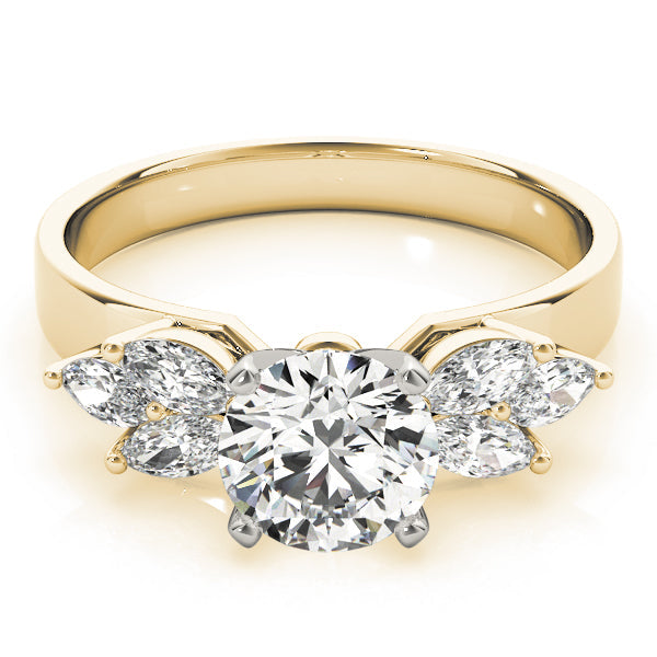 Classic Fancy Shape Marquise Diamond Engagement Ring in 10K/14K gold and platinum with certified lab-grown or natural diamonds