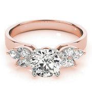 Classic Fancy Shape Marquise Diamond Engagement Ring in 10K/14K gold and platinum with certified lab-grown or natural diamonds