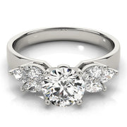 Classic Fancy Shape Marquise Diamond Engagement Ring in 10K/14K gold and platinum with certified lab-grown or natural diamonds