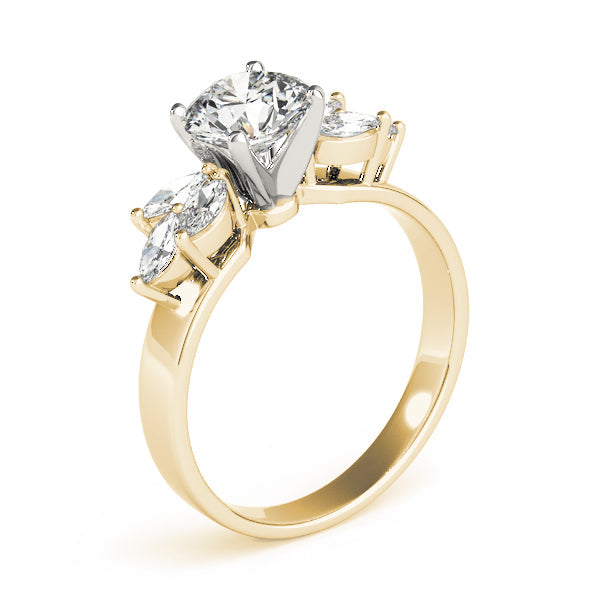 Classic Fancy Shape Marquise Diamond Engagement Ring in 10K/14K gold and platinum with certified lab-grown or natural diamonds
