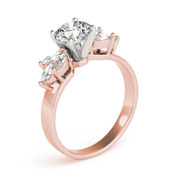 Classic Fancy Shape Marquise Diamond Engagement Ring in 10K/14K gold and platinum with certified lab-grown or natural diamonds