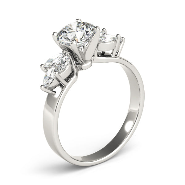 Classic Fancy Shape Marquise Diamond Engagement Ring in 10K/14K gold and platinum with certified lab-grown or natural diamonds