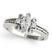 Heirloom Color Rings Marquise Diamond Engagement Ring in 10K/14K gold and platinum with certified lab-grown or natural diamonds