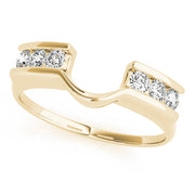 Channel Set Wraps & Inserts Half Eternity Ring in 10K/14K gold and platinum with certified lab-grown or natural diamonds