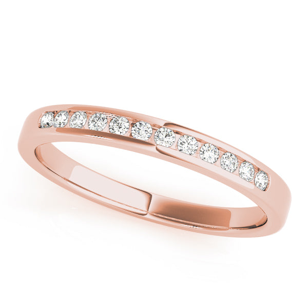 Channel Set Half Eternity Ring in Gold & Platinum