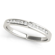 Channel Set Half Eternity Ring in Gold & Platinum