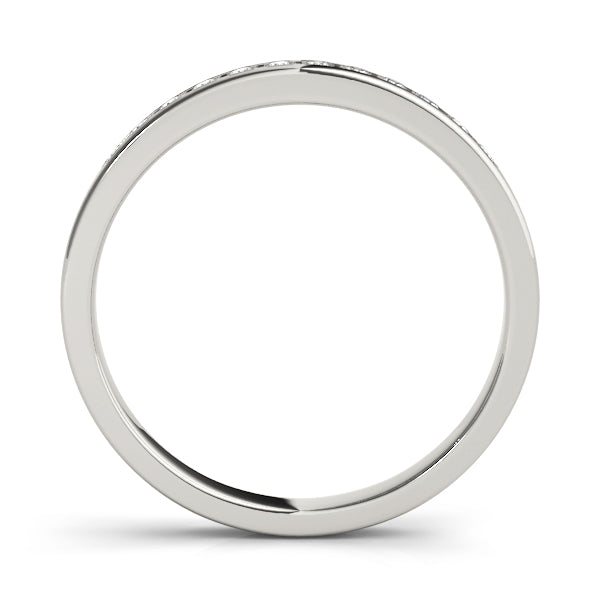 Channel Set Half Eternity Ring in Gold & Platinum
