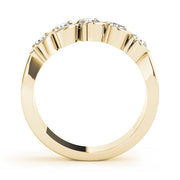 S Bands Half Eternity Ring in Gold & Platinum