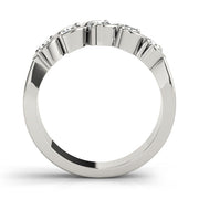 S Bands Half Eternity Ring in Gold & Platinum